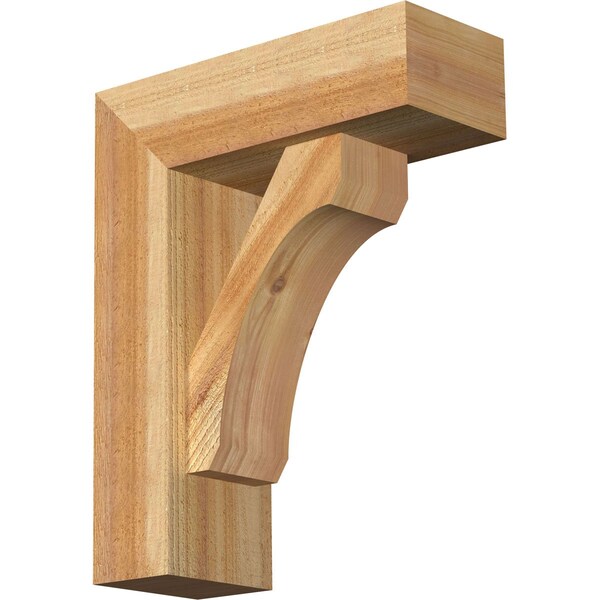 Ekena Millwork Legacy Block Rough Sawn Bracket w/ Offset Brace, Western Red Cedar, 6"W x 16"D x 20"H BKT0604X16X20LEC05RWR - main